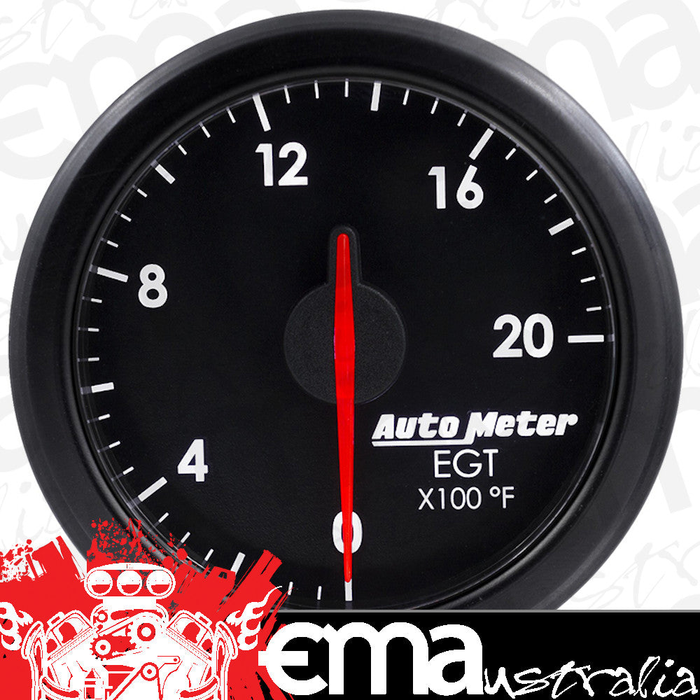AutoMeter 9145-T 2-1/16" E.G.T, 0-2000'F, AIRDRIVE, BLACK