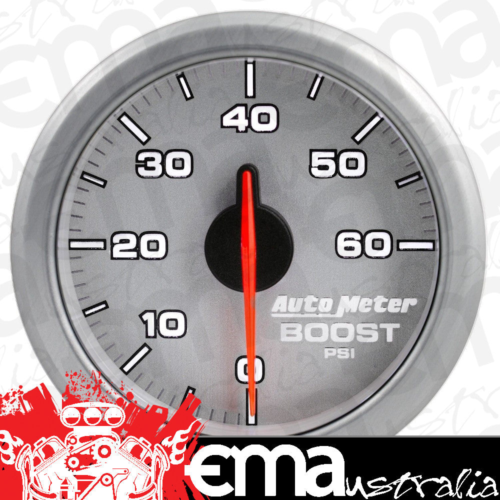 AutoMeter AU9160-UL Airdrive 2-1/16" Elec Boost Gauge 0-60 PSI Silver