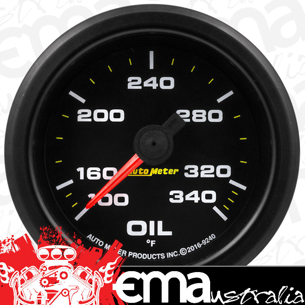 AutoMeter 9240 2 1/16", OIL TEMP, 340ºF, STEPPER MOTOR W/PEAK & WARN, EXTREME ENVIRONMENT