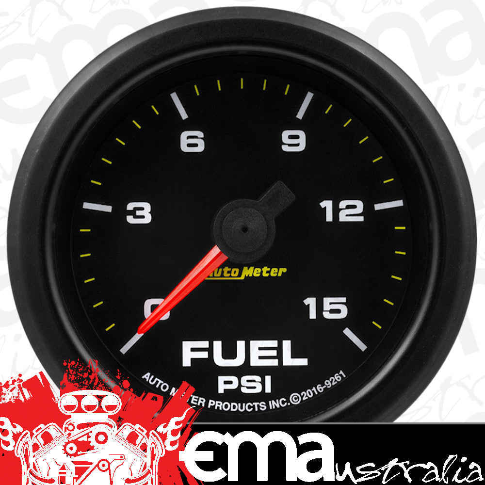 AutoMeter 9261 2 1/16", GAUGE, FUEL PRESS,15PSI, STEPPER MOTOR W/WARN, EXTREME ENVIRONMENT