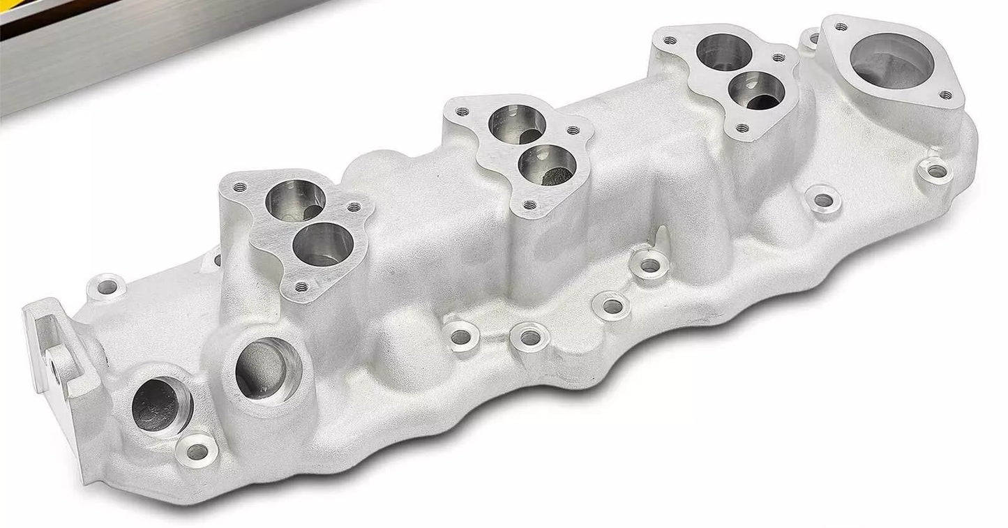 FORD FLAT HEAD SIDE VALVE INTAKE MANIFOLD TRIPLE CARB 49 - 53 SATIN (EMA-1109S)