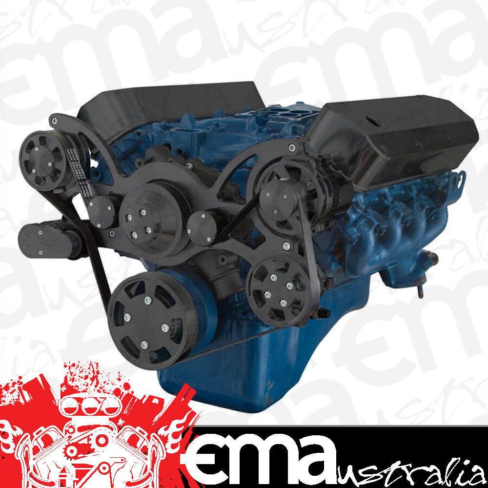 CVF B-460-WRAPTOR-PS Black Serpentine System for 429 & 460 - Power Steering & Alternator - All Inclusive