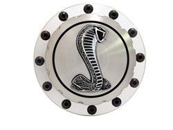 Scott Drake B-9030-COBRA Fuel Tank Cap Polished Cobra Logo Ford (each)