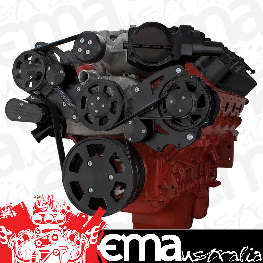 CVF B-LSA-WRAPTOR-ALT Stealth Black Chevy LSA and LS9 Serpentine Kit - Alternator