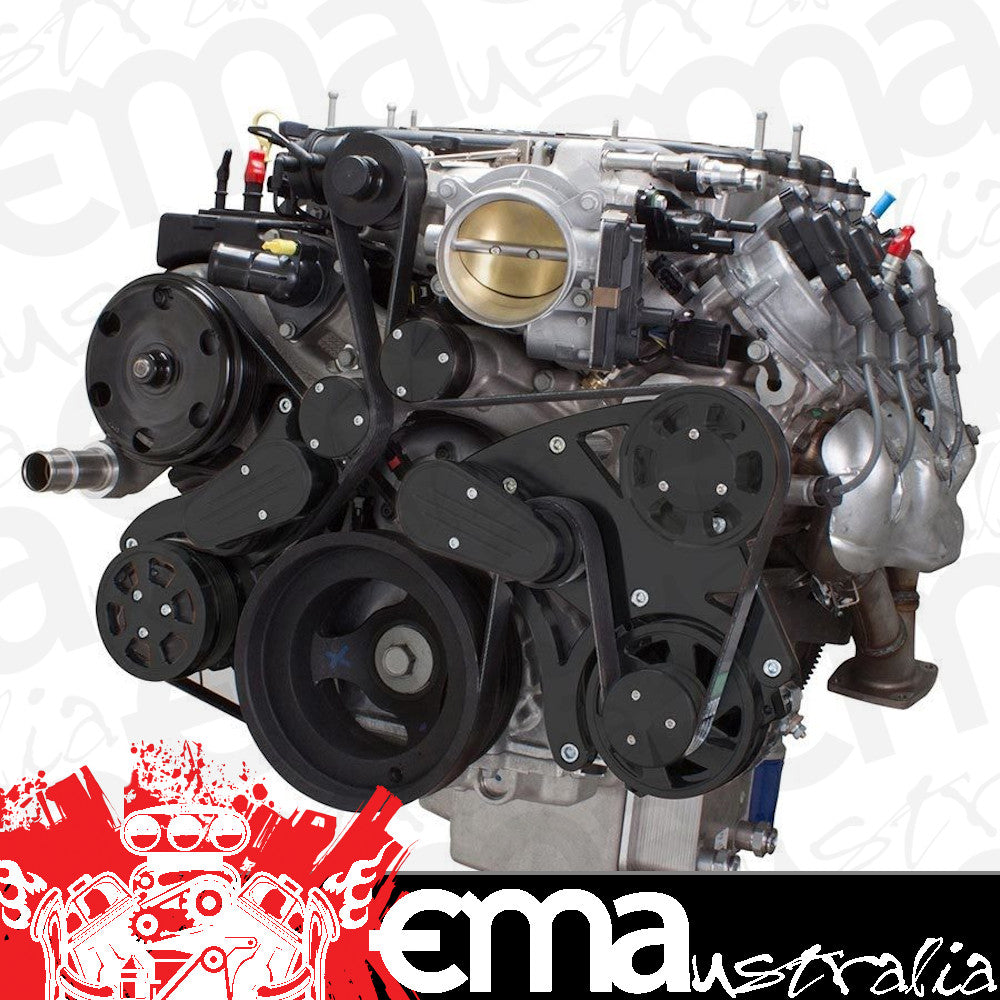 CVF B-LT4-WRAPTOR-ACO Stealth Black Serpentine System for LT4 Supercharged Generation V - AC & Alternator - All Inclusive