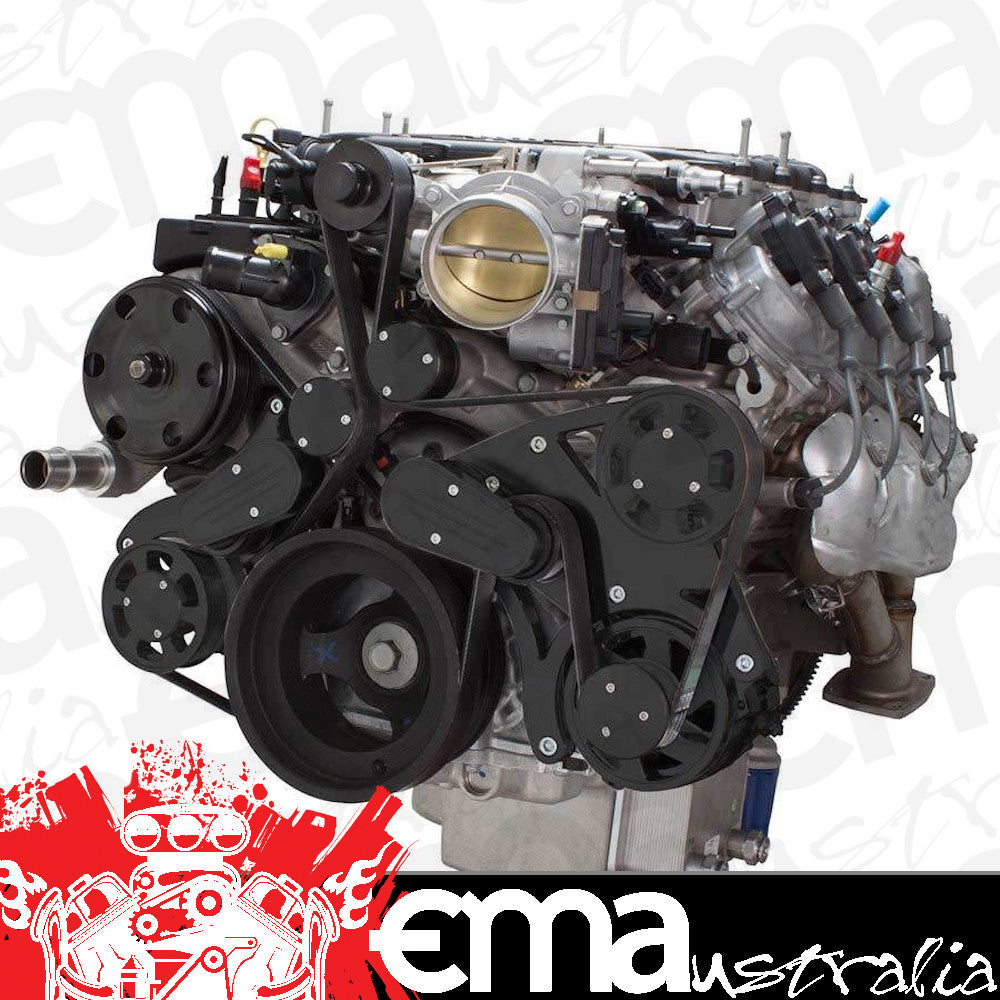CVF B-LT4-WRAPTOR-ALT Stealth Black Serpentine System for LT4 Supercharged Generation V - Alternator Only - All Inclusive