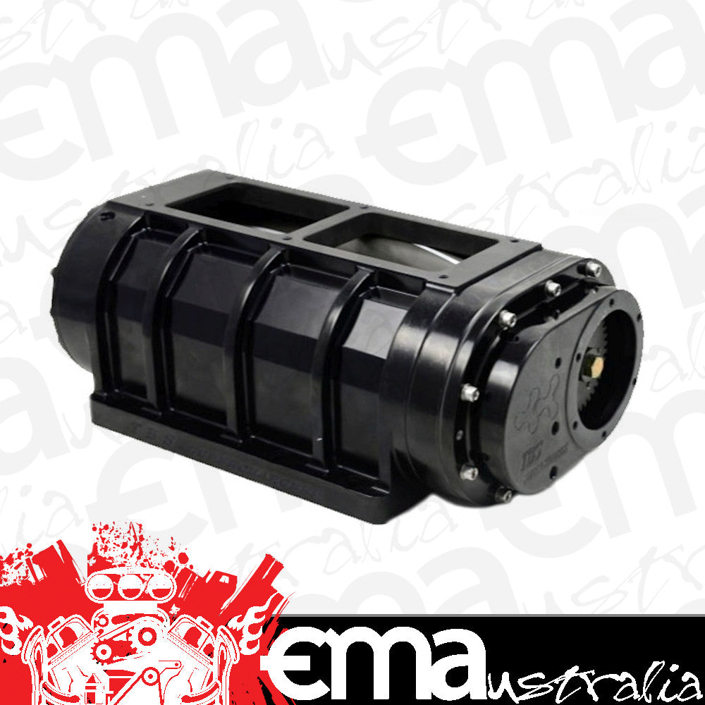 The Blower Shop B2018-BLK Billet Case 6-71 Blower w/ 3-Lobe Billet Rotors w/ Teflon Black Anodised