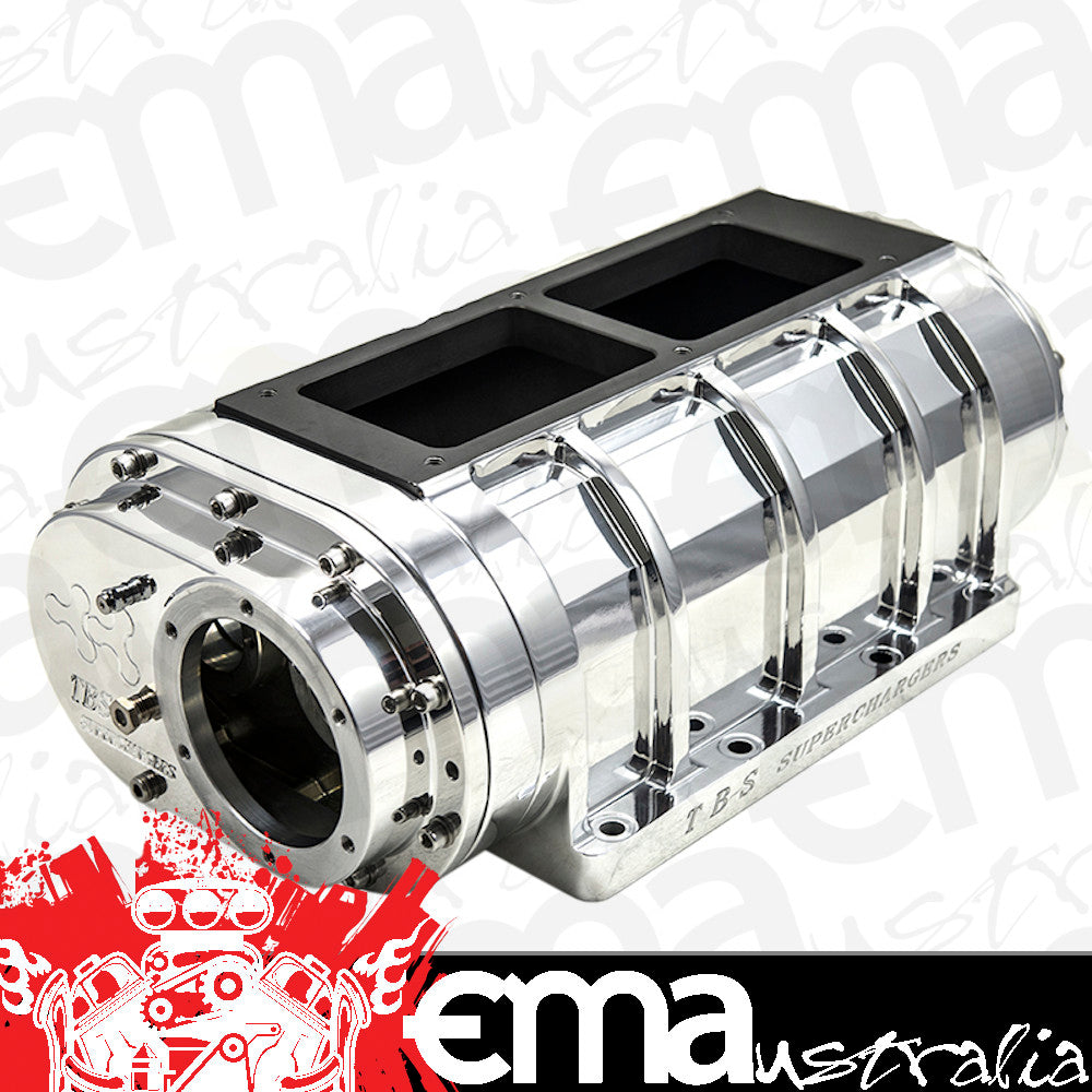 The Blower Shop B2226 Billet 8-71 Blower w/ 2-Lobe Cast Rotors Front Offset Polished