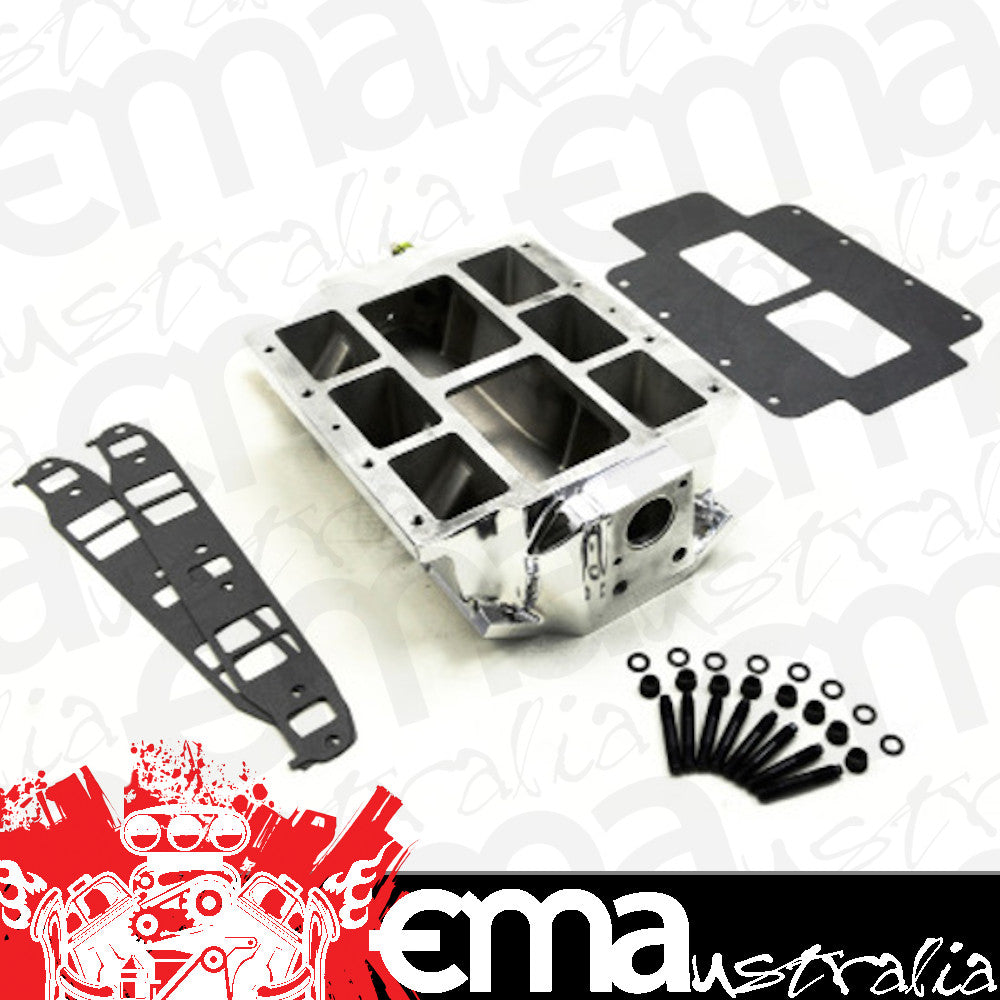 The Blower Shop B2533 Blower Manifold Satin suit SB Chev w/ Large Port Use Fe1206 Or Larger Gasket