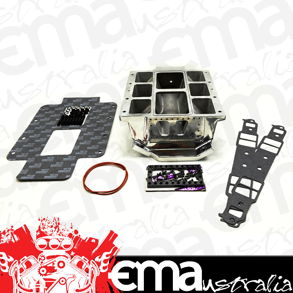 The Blower Shop B2536 Competition Blower Manifold Satin suit SB Chev w/ Large Port & Burt Pannel