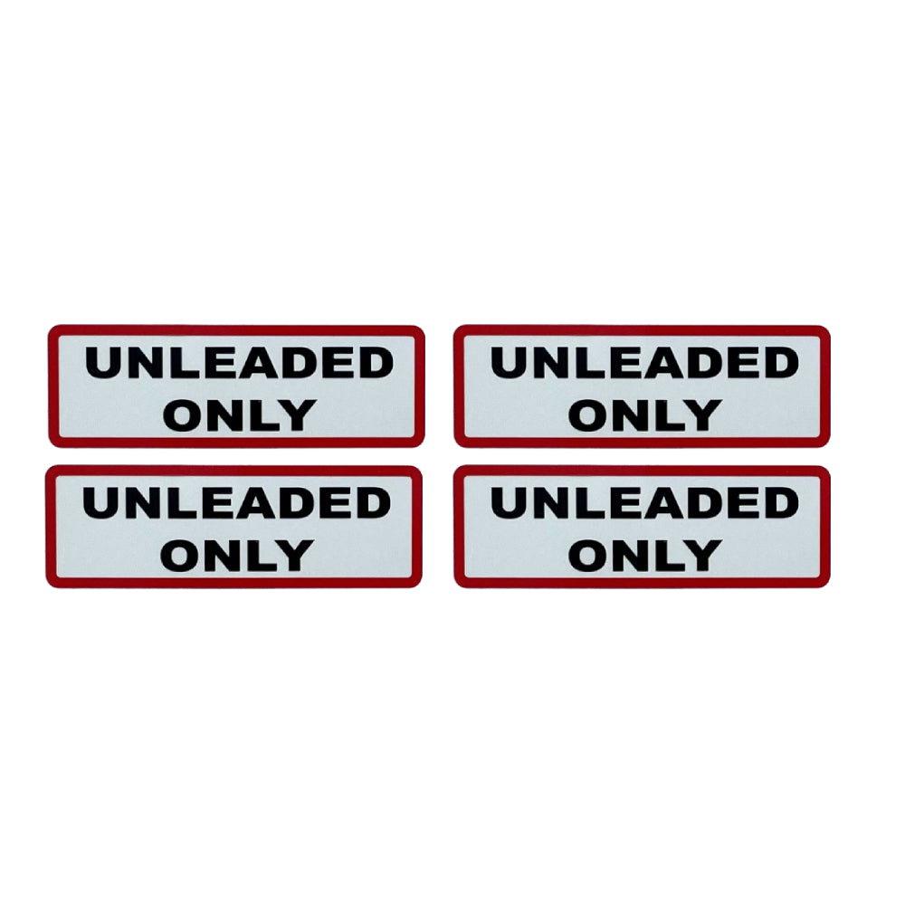 'Unleaded Only' Decal Set - Small