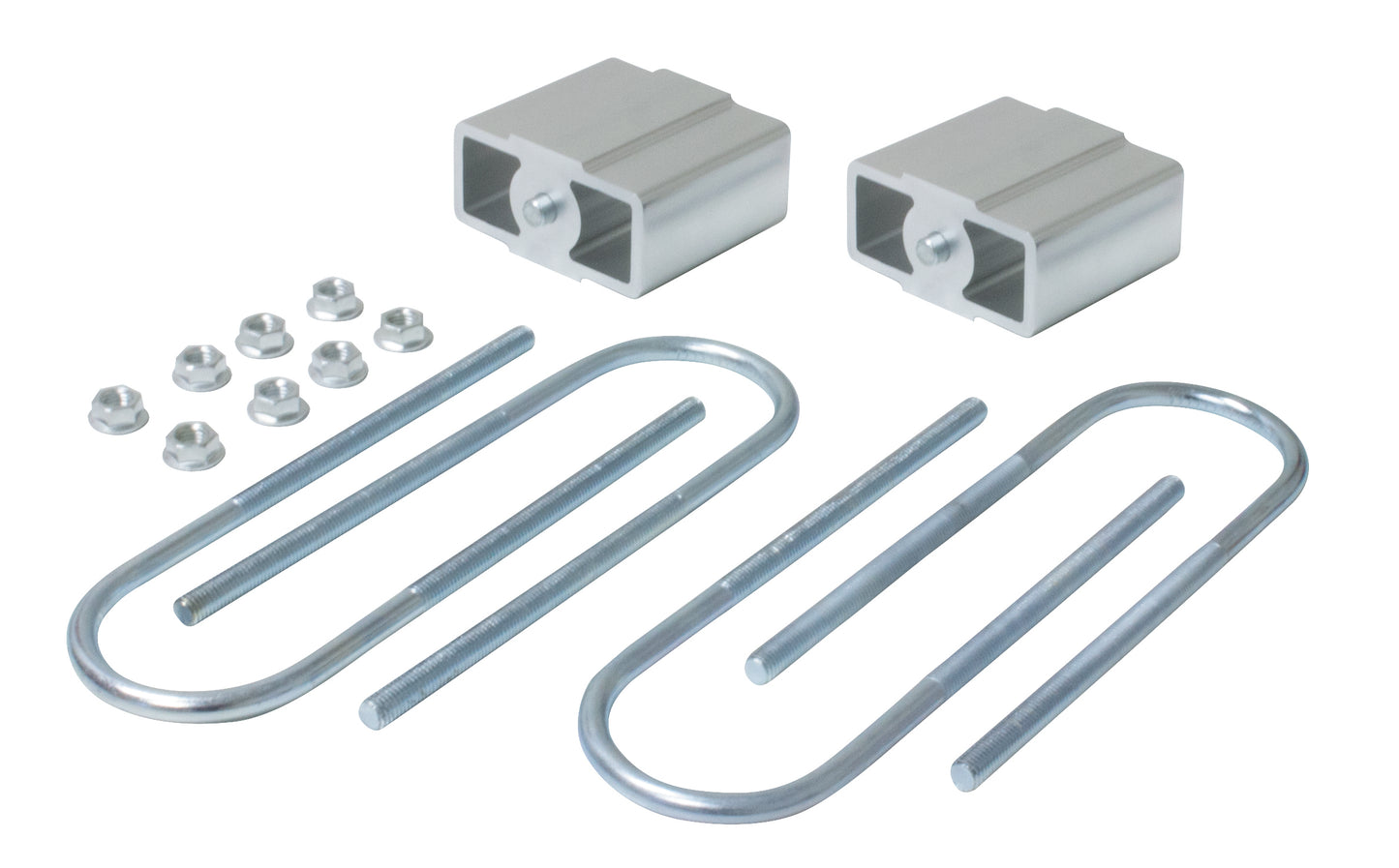 Lowering Block Kit 4" (100mm), 13mm Locating Pins, 75mmx12mm Ubolts - Mazda B2000/B2500/B2600E1600/E2000, Chrysler Valiant Charger, Ford Courier/Econovan, Mitsubishi Galant, Holden H Series, Mitsubishi Lancer, Ford Mustang 6 Cyl and V8 70mm Axle
