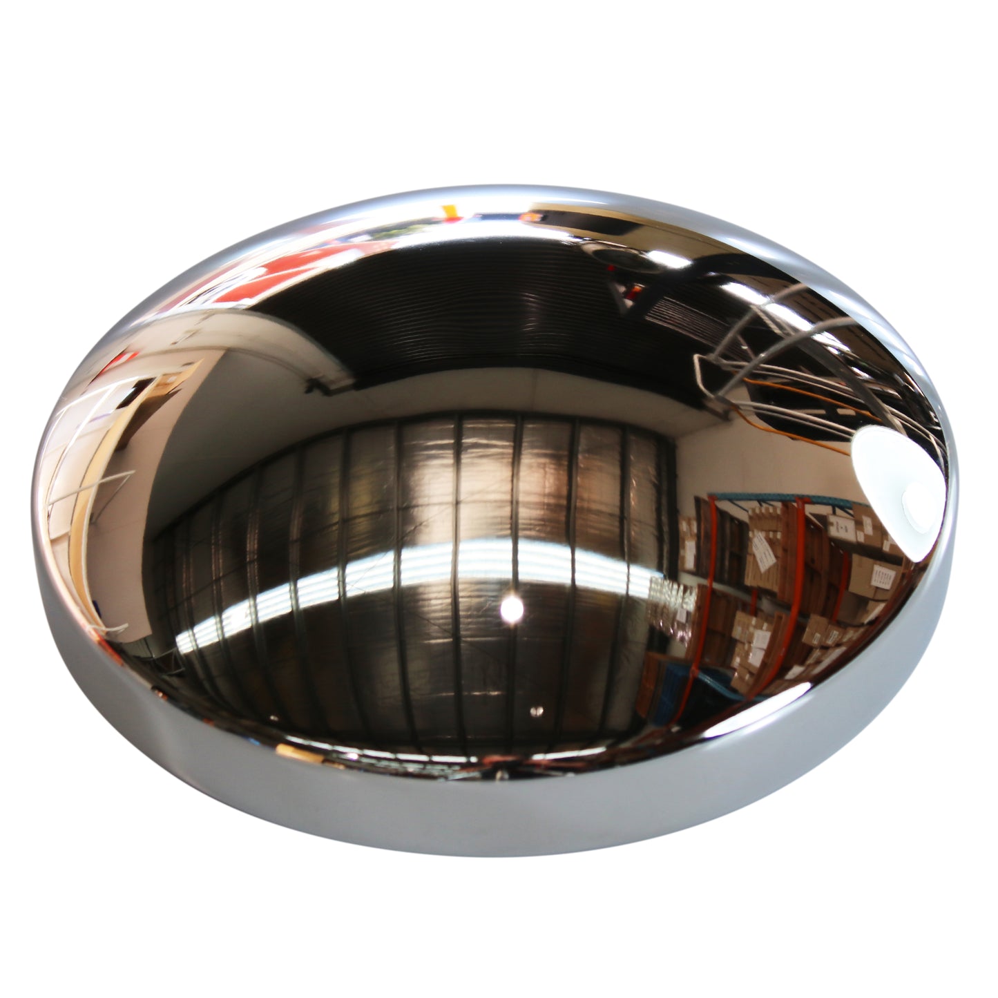 Baby Moon Chrome Steel Centre Hub Cap Steel Smoothie 9-1/8" ID x 2-5/8" High