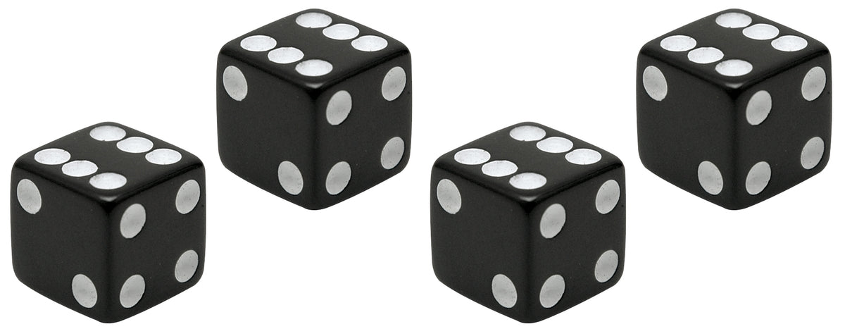 Trik Topz TT8001 Tyre Valve Caps - Black Dice (Set of 4)