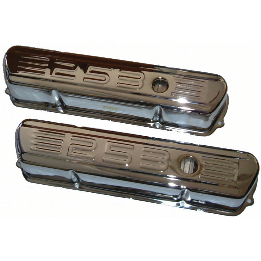 Valve Covers Chrome Holden V8 253-308 Red Blue + Black Motor 253 Logo Baffled-pr