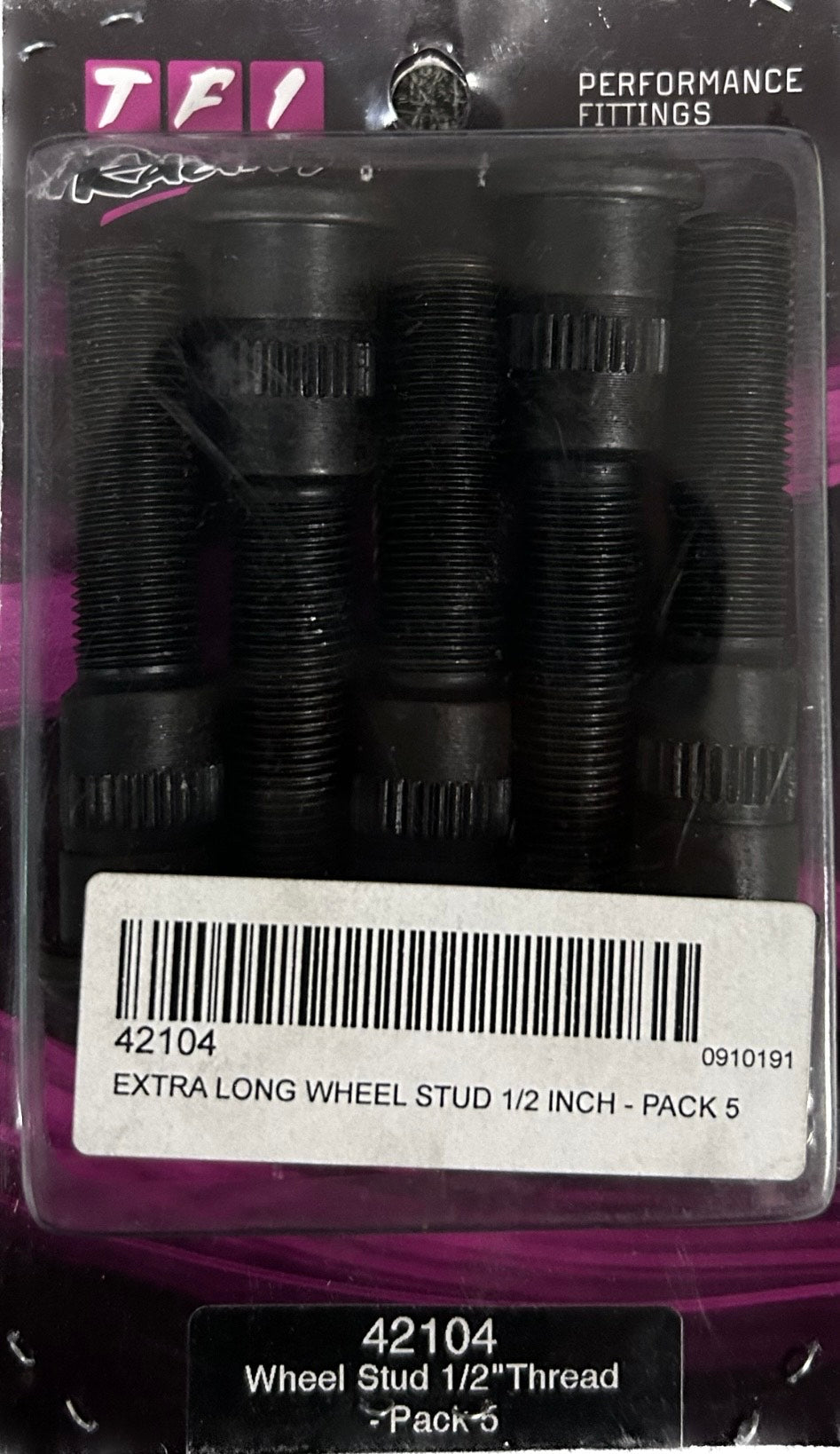 TFI Racing TFI-42104 Extra Long Wheel Stud 72mm 1/2-20 Pack of 5