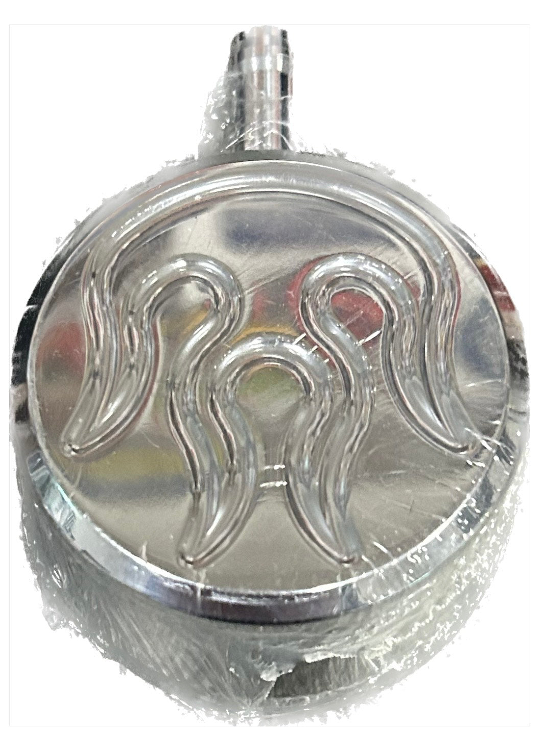 TFI Racing TFI-4906 Polished Alloy Flamed Push in Oil Cap with Built in PCV