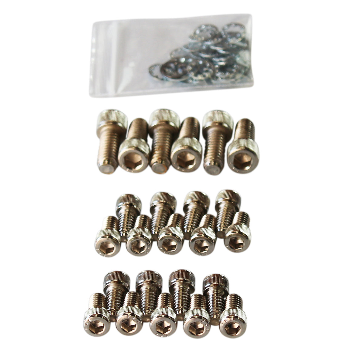 TFI Racing TFI-9776T 9776T Oil Pan Bolt Kit Ford Cleveland/Windsor Chrome Socket Head