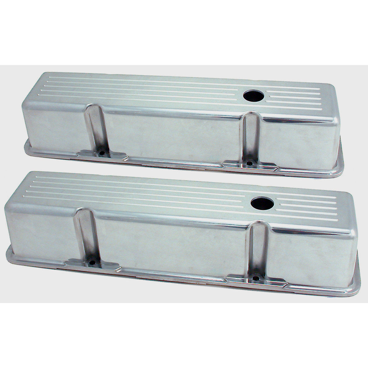 Valve Covers Alloy Chevrolet SB V8 283-400 Tall Ball Milled Polished Baffled-pr