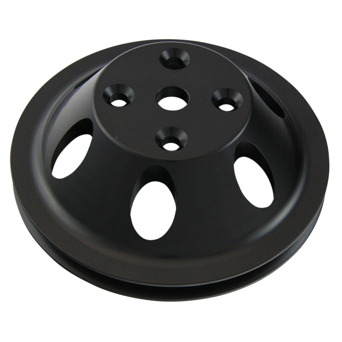 Pulley Water Pump Single Groove Lwp Black Alloy Small Block Chevrolet 265-400