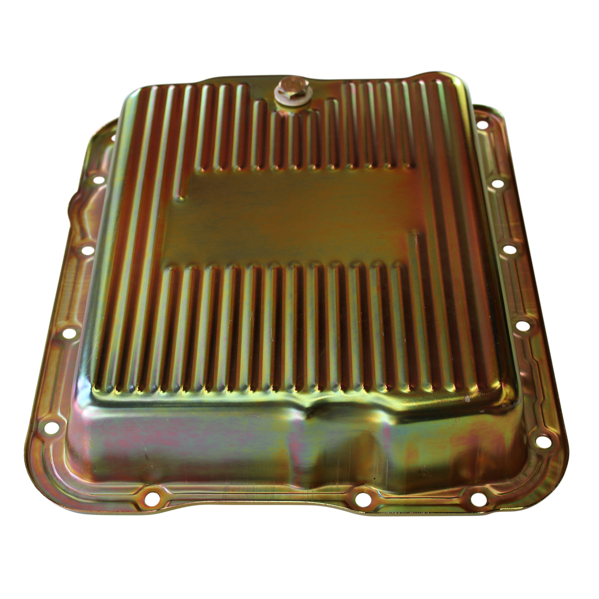 Transmission Pan GM Turbo 700R4/4L60/4L60E OEM 2-5/8" Deep Zinc Steel Finned
