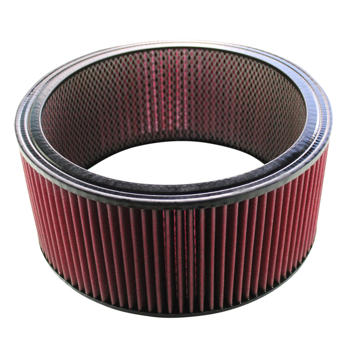 Air Cleaner Filter Element Red 14" Wide 6" Tall Round High Performance Cotton