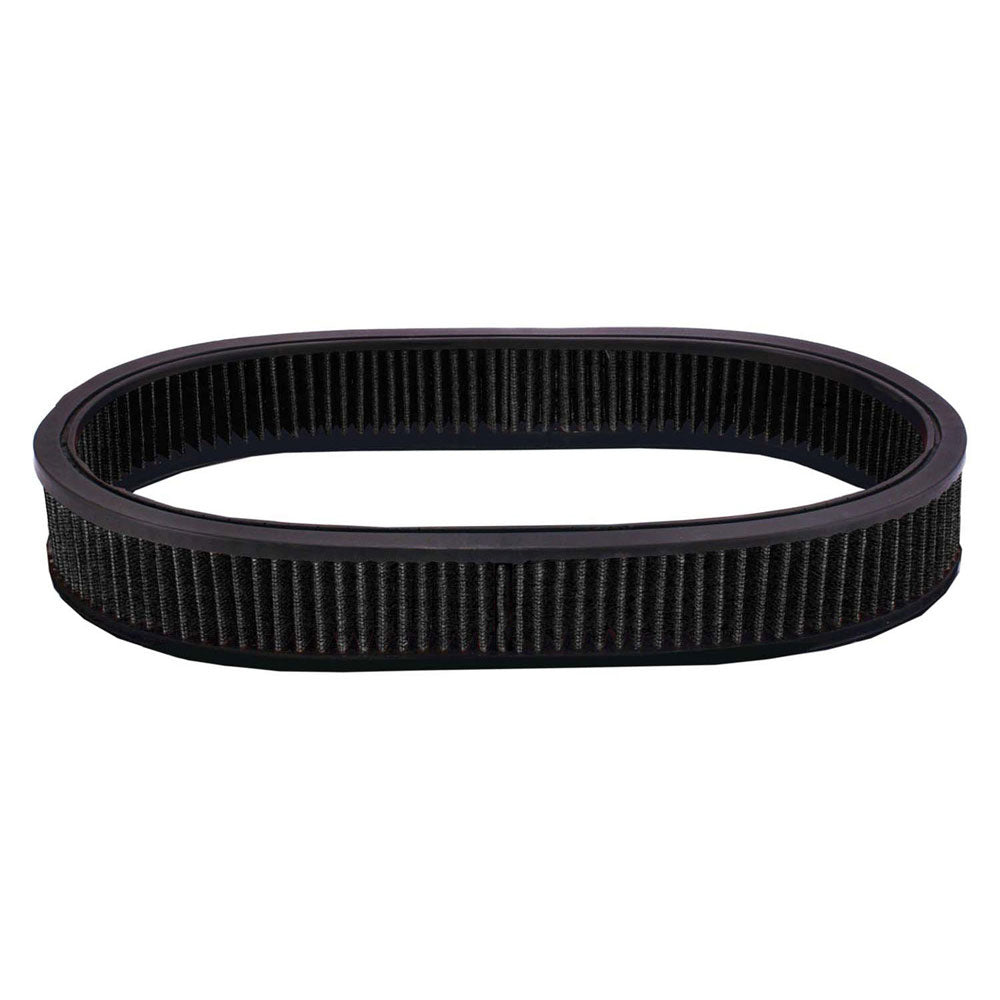 Air Filter Element Black 12"Inch Long 2"Inch Tall Oval High Performance Cotton