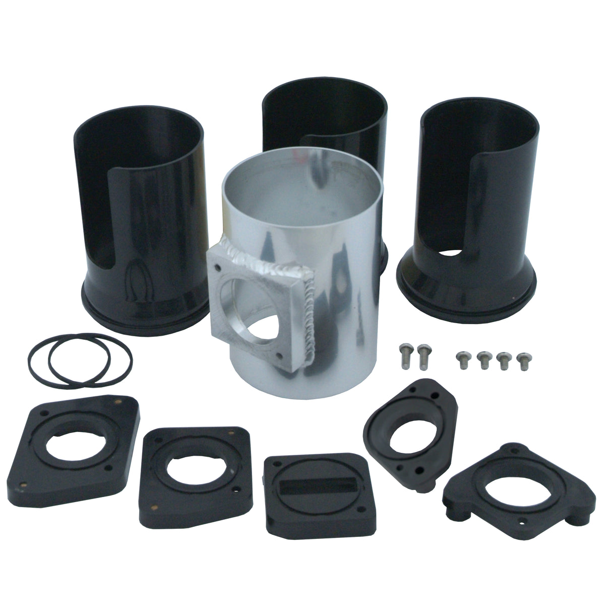 TFI Racing TFI-69-113 Mass Air Flow (MAF) Sensor Adaptor Kit 3 Inch Alloy Tube + 5 sensor adaptors