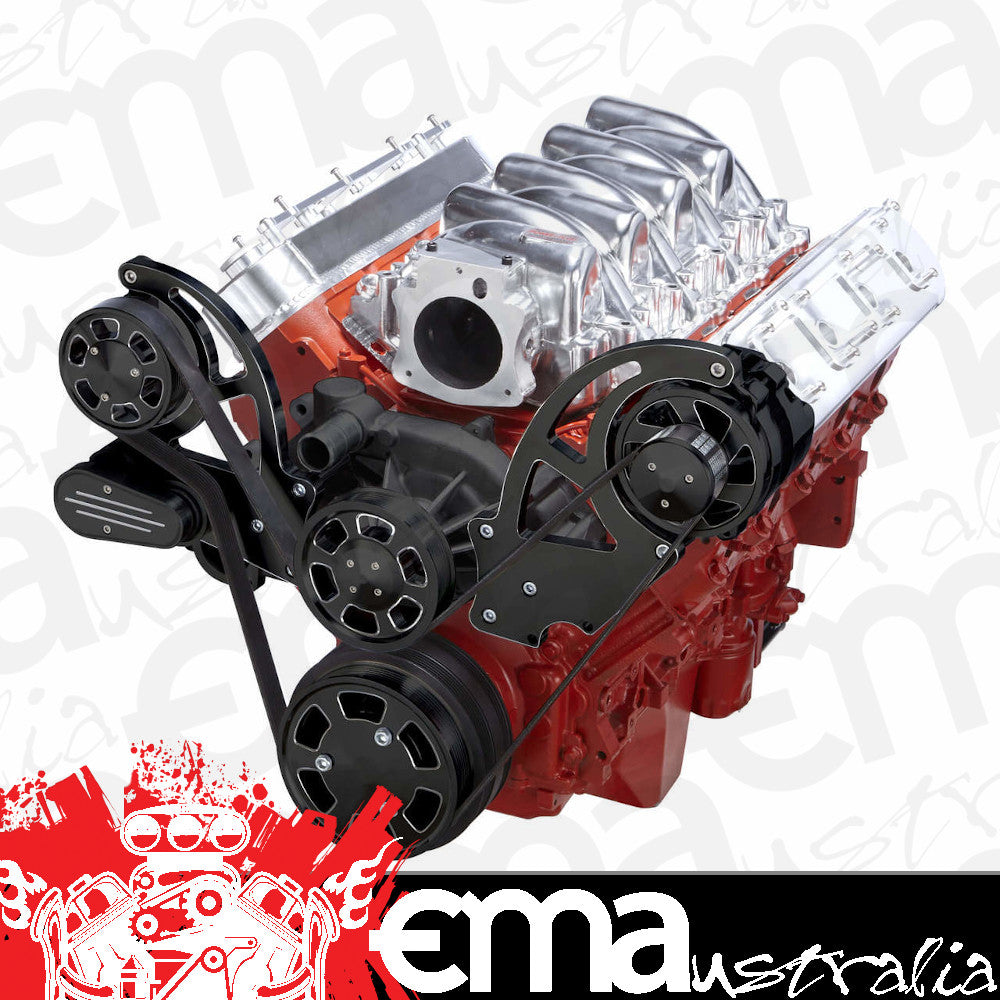 CVF BD-LSX-WRAPTOR-ALT Black Diamond Chevy LS Engine Serpentine Kit - Alternator Only