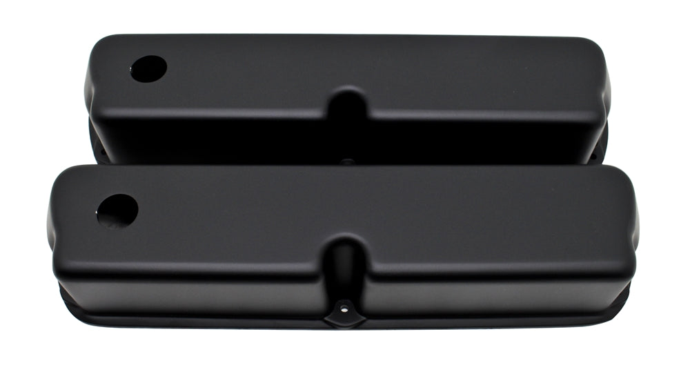 Valve Covers Ford Small Block 289-302-351W-5.0L Windsor Tall Black Alloy Smooth