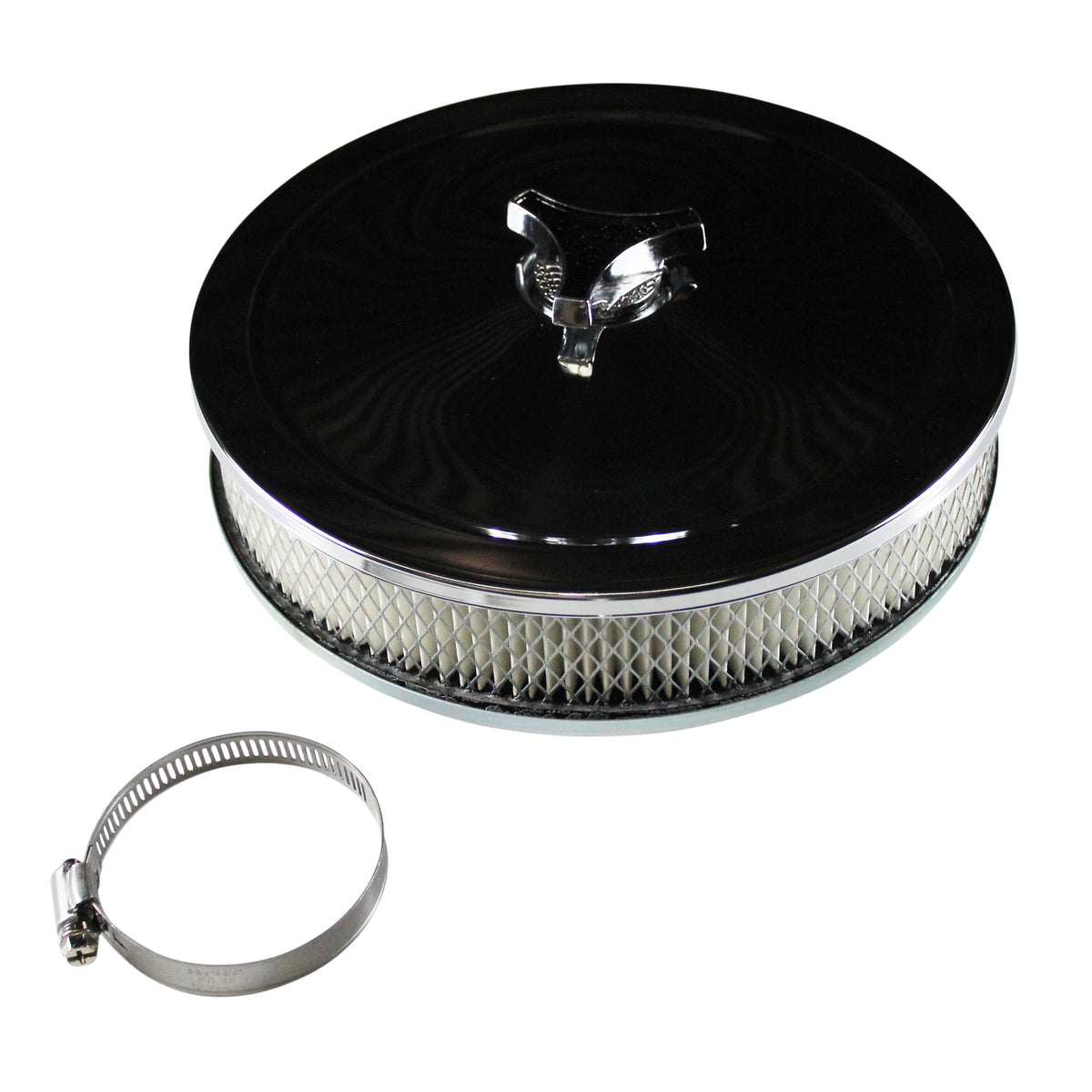 TFI Racing TFI-456-111 Chrome Air Cleaner 9" Wide x 2" Tall Suit 2-5/8" WW Stromberg Carburettor