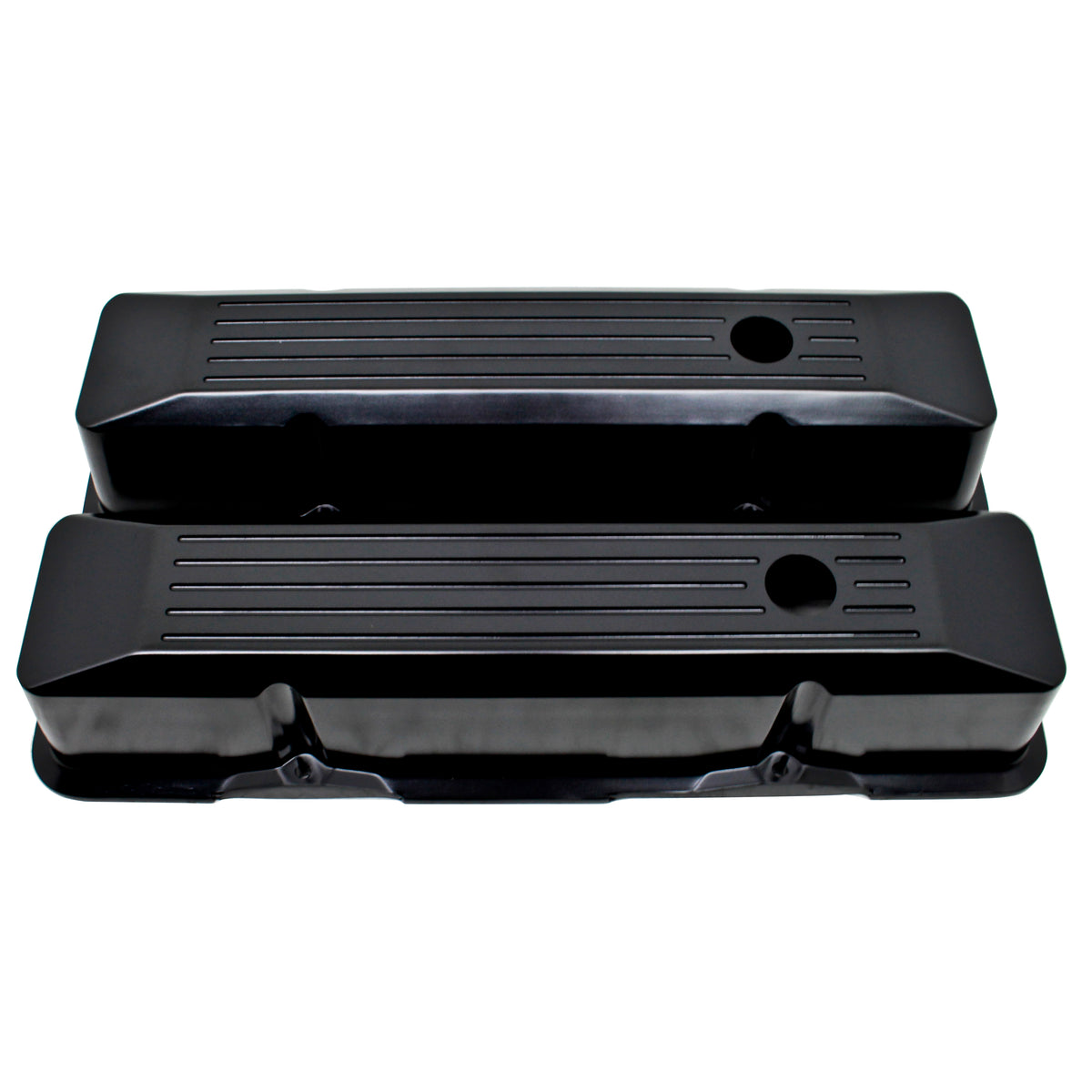 Valve Covers Chev Chevy Small Block 283-305-327-350-400 Tall Ball Milled Black