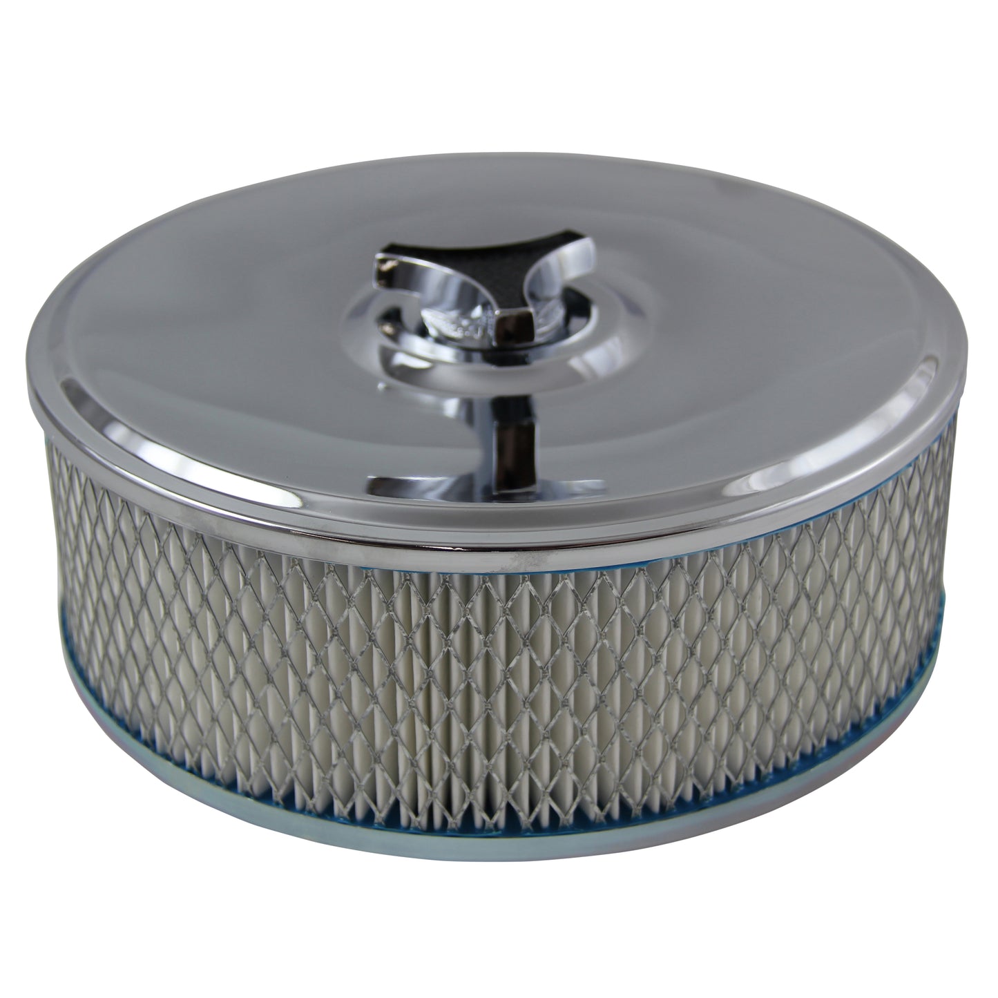 Chrome Air Cleaner 9" Wide x 3" Tall Suit 3-1/16"(80mm) Nikki Carburettor