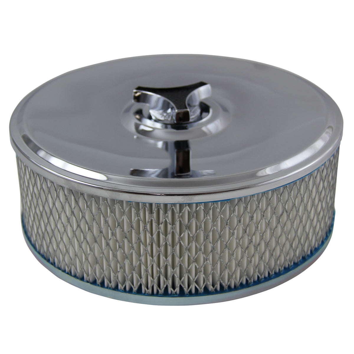 Chrome Air Cleaner 9" Wide x 3" Tall Suit 3-1/16"(80mm) Nikki Carburettor