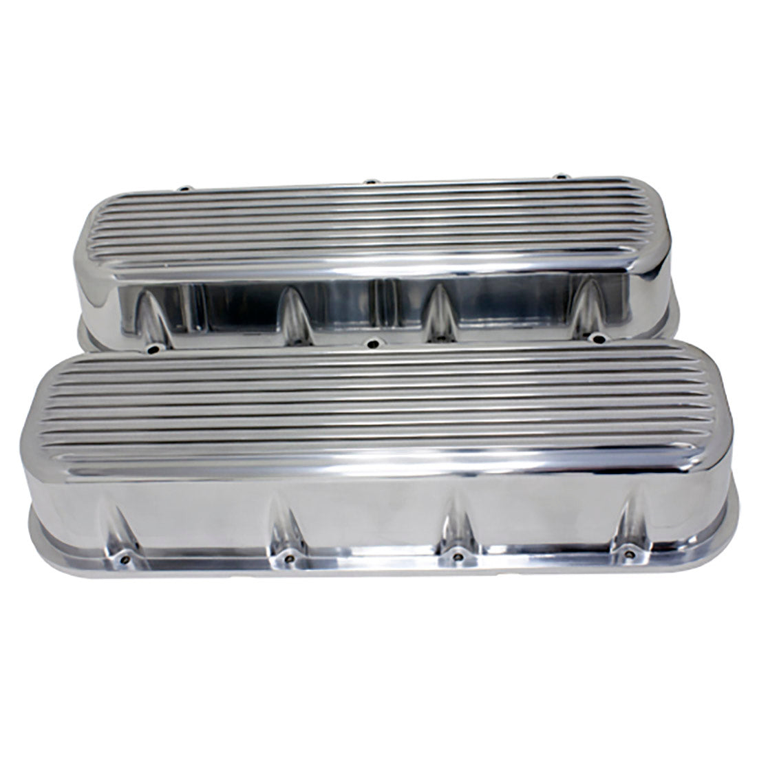 Valve Covers Chevrolet V8 Big Block 396-502 Polished Alloy Finned Tall-pr