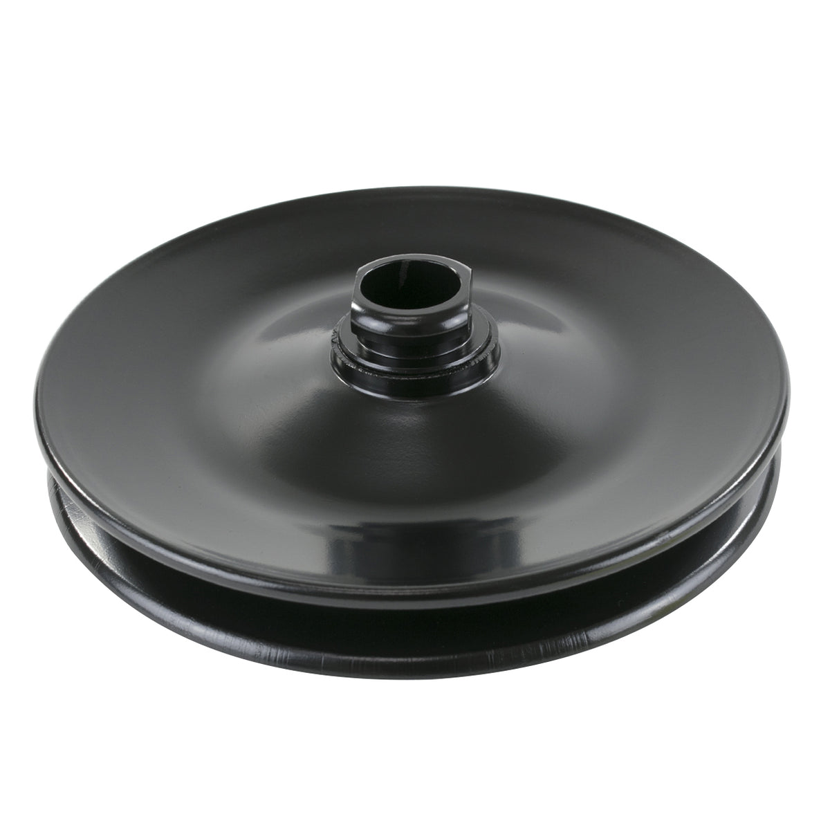 Pulley GM/Ford Power Steering Pump Single Groove Black Steel 3/4" Shaft