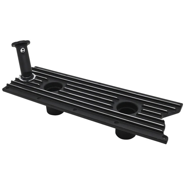 LS Chevrolet Gen III Engine Valley Plate Cover with Oil Fill Tube Black Finned