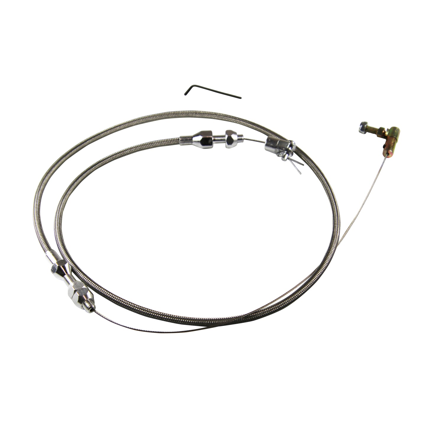 Throttle Cable Assy Kits Fit Carb Engine + some Efi Braided Stainless 36" Long