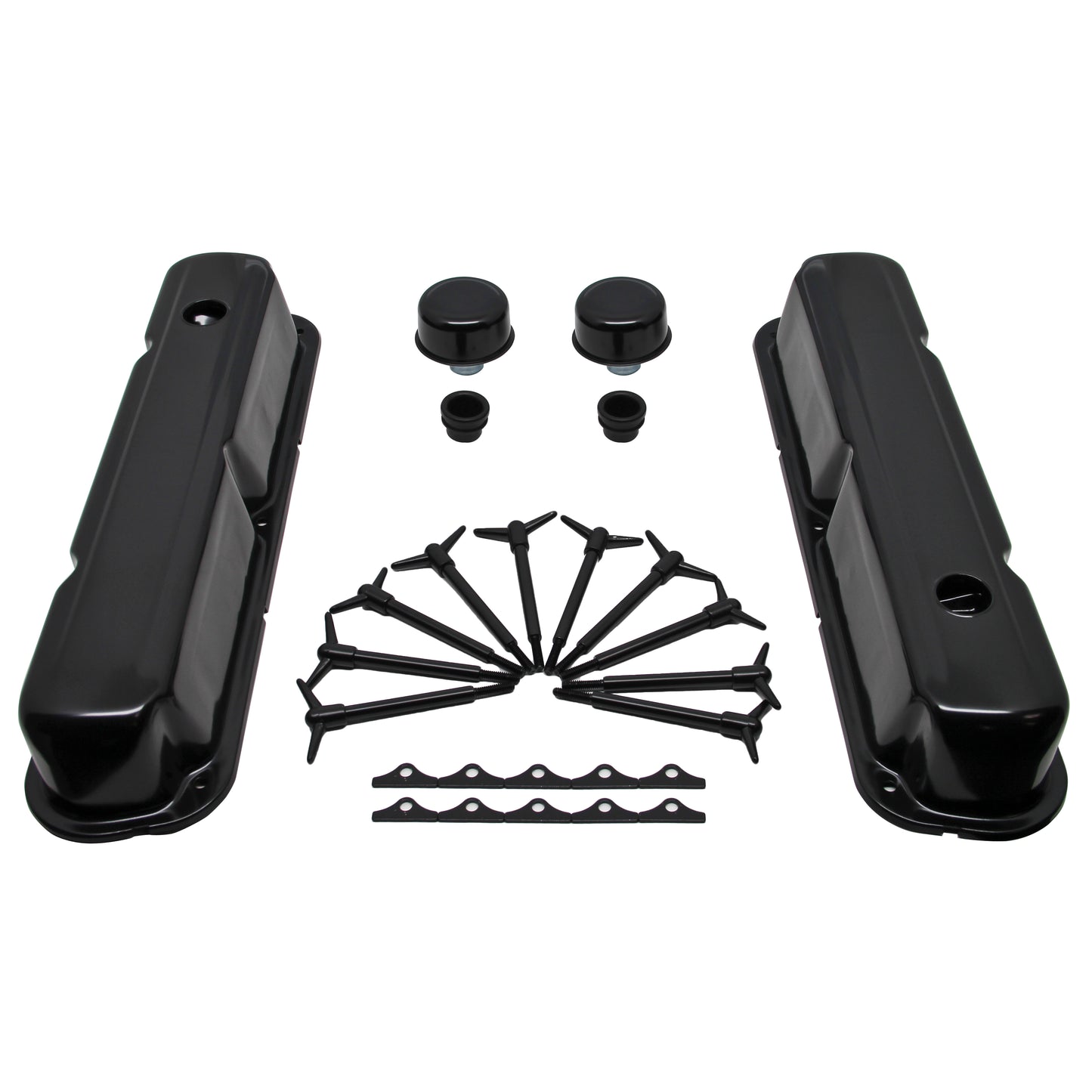Chrysler Small Block 318-340-360 Engine Dress Up Kit Black Valve Covers