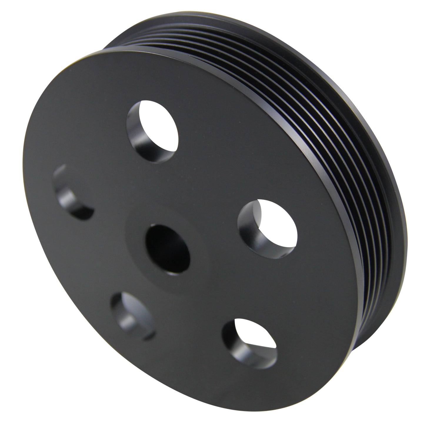 Pulley GM/Ford Power Steering Pump Serpentine Groove Black Alloy 5/8" Shaft