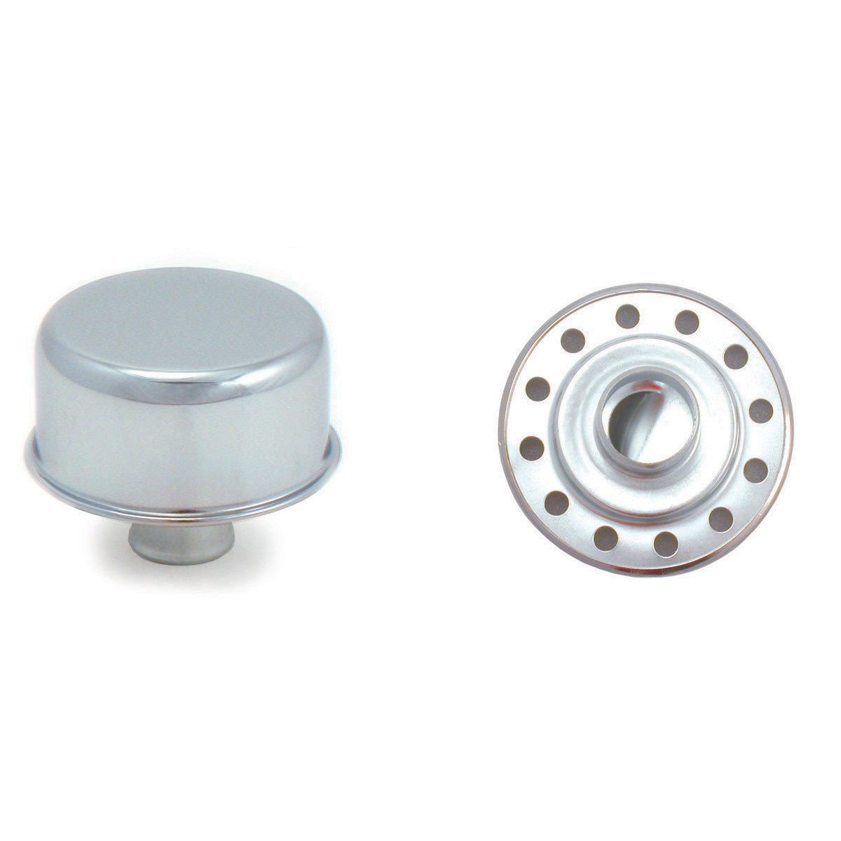 TFI Racing TFI-66-012 Valve Cover Breather Oil Cap Push In 1"(25mm) Neck Chromed Steel