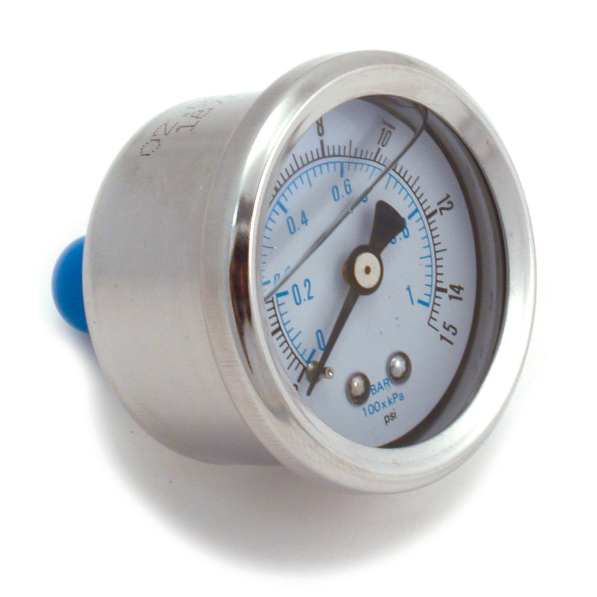 TFI Racing TFI-66-082 Fuel Pressure Gauge Liquid Filled 0-15lbs