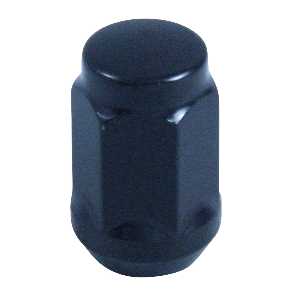 Single Black Acorn Bulge Wheel Nut (Close Ended) - 1/2" UNF Thread, 19mm Hex