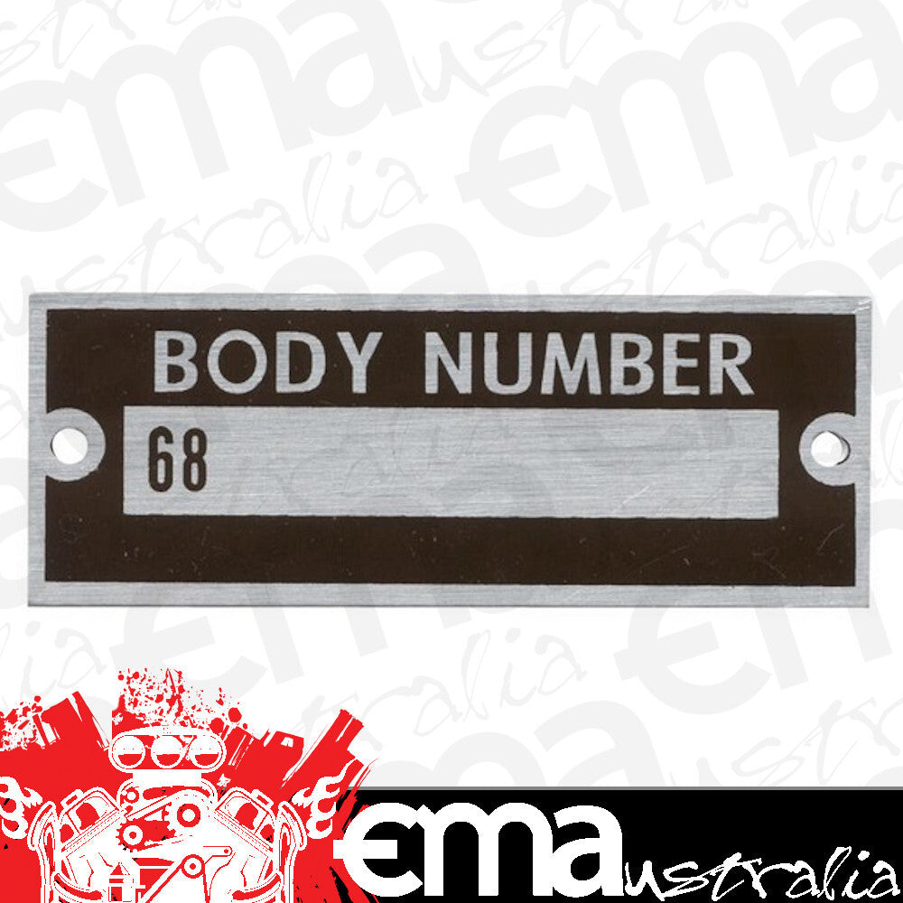 Bob Drake BD68-14002 Body Number Plate suit 1936 Ford
