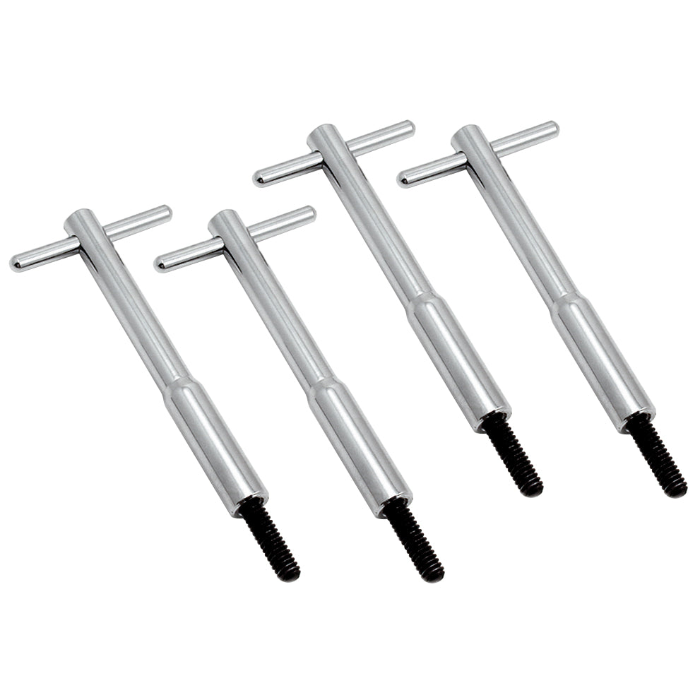 TFI Racing TFI-66-491 Valve Cover Hold Down Tall T-Bar Chrome 5"(125mm) Long x 1/4" Thread Set 4