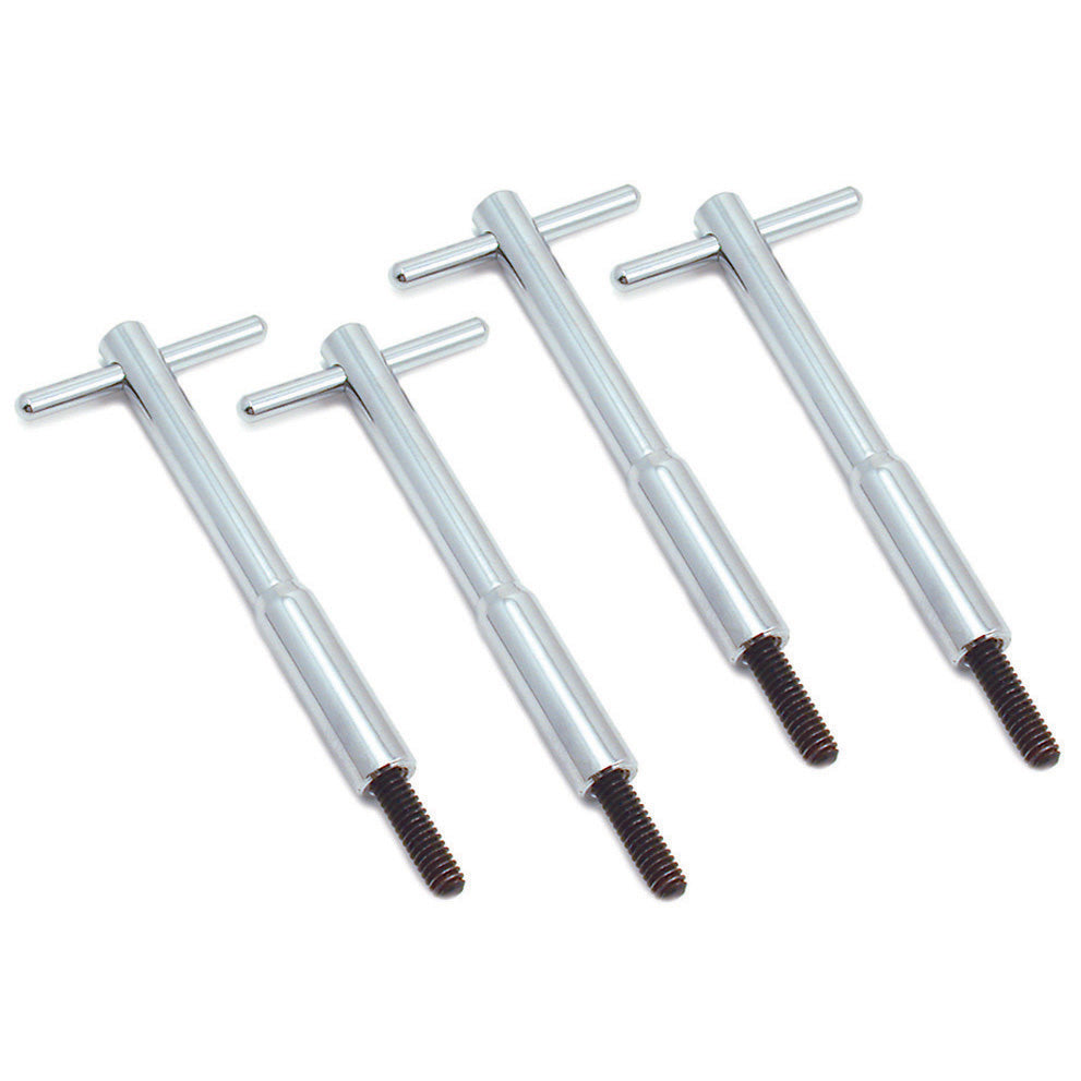 TFI Racing TFI-66-490 66-490 Hold Down T Bar 3-3/4 Inch Tall Chrome (Set of 4)
