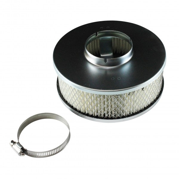 TFI Racing TFI-446-111 Chrome Air Cleaner 6-3/8" Wide x 2" Tall Suit 2-5/8" WW Stromberg Carburettor