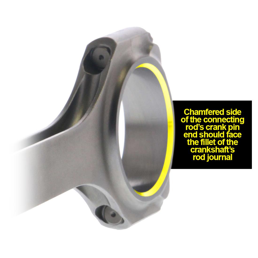 LS6098945 - Pro LS 4340 Forged Steel H-Beam connecting rod, 6.098 in. length, .945 pin, ARP 2000 7/16 12 pt. rod bolts, full floating, stroker clearanced, LS1