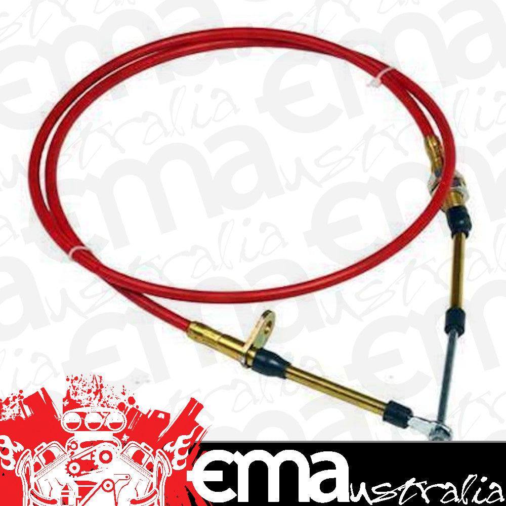 B&M BM80604 4Ft Performance Shifter Cable Thread & Eyelet Ends Red