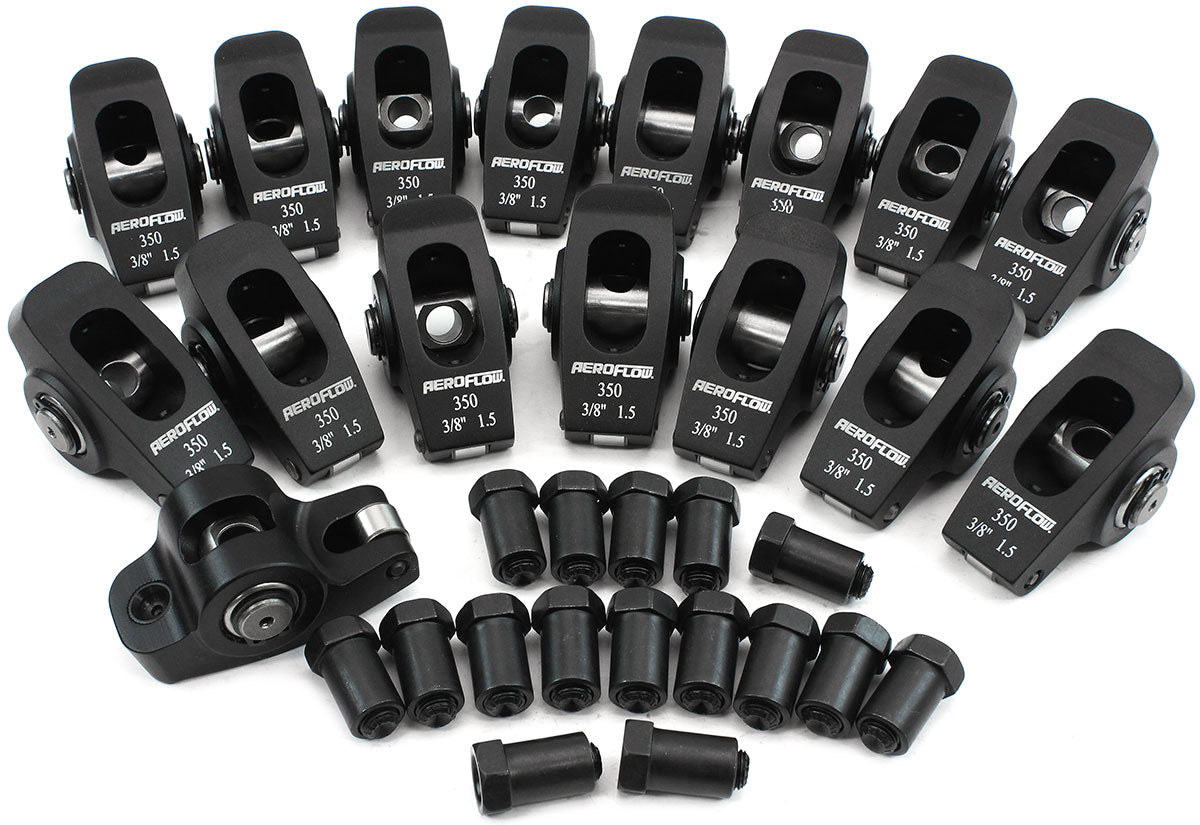 Aeroflow AF95-1100 Chev SB Rocker Arms 3/8" Stud 1.5